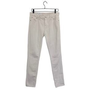 Gap Womens Jeans Size 27t Cream Girlfriend Mid-Rise 31" Inseam 5 Pocket